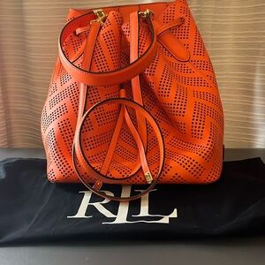 NEW - Ralph Lauren drawstring handbag